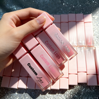 Tube de brillant à lèvres personnalisé en gros, teinte à lèvres longue tenue non collante, rouge à lèvres liquide végétalien waterproof marque privée