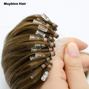 Extensions capillaires humaines à micro-anneaux, <span class=keywords><strong>cheveux</strong></span> chinois vierges non traités, outil de pose Nano Ring, extensions capillaires Nano Ring - Product Image 1