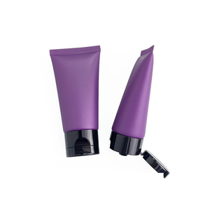 Custom Logo 50g 50ml Empty Plastic Lotion Tubes Custom Scrub Facial Cleanser Lotion Tube Flip Cap Cosmetic Purple Lotion Tube - Product Image 5