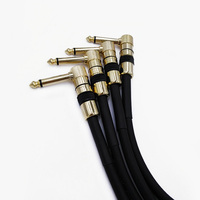 Câble de connexion pour effets de guitare, cordon de raccordement mono jack 6,35 mm à angle droit (90 degrés) pour pédalier, fourniture OEM disponible