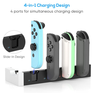 Station de charge PG-9186 pour <span class=keywords><strong>Joycon</strong></span> pour Switch et OLED - Charge jusqu'à 4 manettes, compatible avec les modèles Switch et OLED - Product Image 5