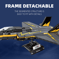 Modelo de Avión de Combate F-35B Lightning II, Bloques de Construcción DIY, Juguete de Construcción de Plástico ABS, Juguete Militar para Mayores de 14 Años, Unisex