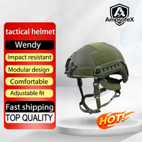 Casque AmpsafeX FAST nouvelle version style Wendy, sangles réglables, coussinets à mémoire de forme, résistant à l'eau, 16-20 aérations, en fibre de verre FRP