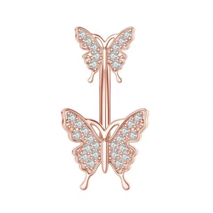 <span class=keywords><strong>Piercing</strong></span> all'<span class=keywords><strong>Ombelico</strong></span> Trendy per Donne in Acciaio Inossidabile con <span class=keywords><strong>Farfalla</strong></span> Colorata in Zirconia, Gioielli per Body <span class=keywords><strong>Piercing</strong></span> - Product Image 2