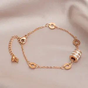 Ins blessing pulseira de cintura pequena, bracelete de aço titânio, unissex, moderno, para homens e mulheres, coreano