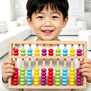 Ábaco de madera de haya para educación temprana al por mayor, juguete educativo de matemáticas Montessori clásico personalizado, juguete de matemáticas de madera para niños - Product Image 4
