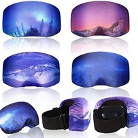 Housse de protection personnalisée en microfibre par sublimation, imperméable et anti-UV pour masque de ski et protection de lentille de snowboard pour sports de plein air avec faible MOQ