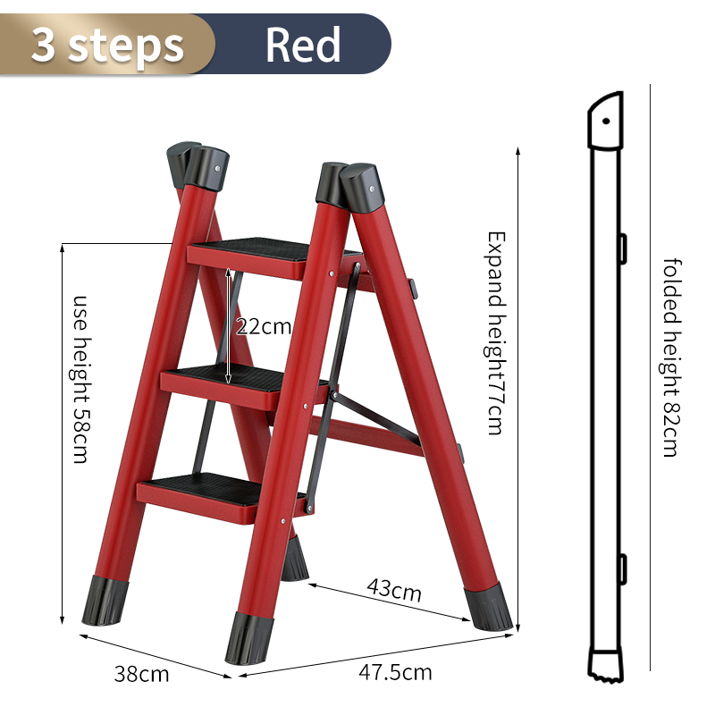Scala portafiori rossa a 3 gradini