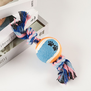 Factory Pet Dog Training <b>Tool</b> <b>Toys</b> Interactive Dumbbell-shaped Ropes Tennis Paw Ball Teething <b>Toy</b> for Puppy - Product Image 3