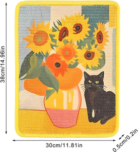 <strong>Sisal</strong> Cat Scratching Mat Scratch Furniture Protector for Walls Couches Cabinets Doors &amp; Carpet Shedding Cat - Product Image 3