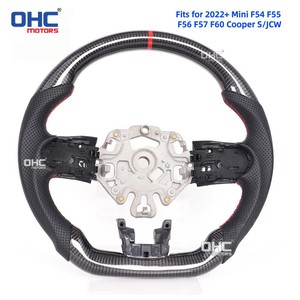 Volant personnalisé en fibre de carbone avec LED pour <span class=keywords><strong>Mini</strong></span> Cooper Jcw F54 F56 F58 F60 2014-2021/R55 R56 R60 Jcw 2007-2013/ F55 F57 <span class=keywords><strong>2022</strong></span>+ - Product Image 5