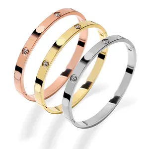 Ka Jia Screw Fashion Plated 18k Gold Titanium Steel Bracelet Stainless Steel Bracelet Wholesale