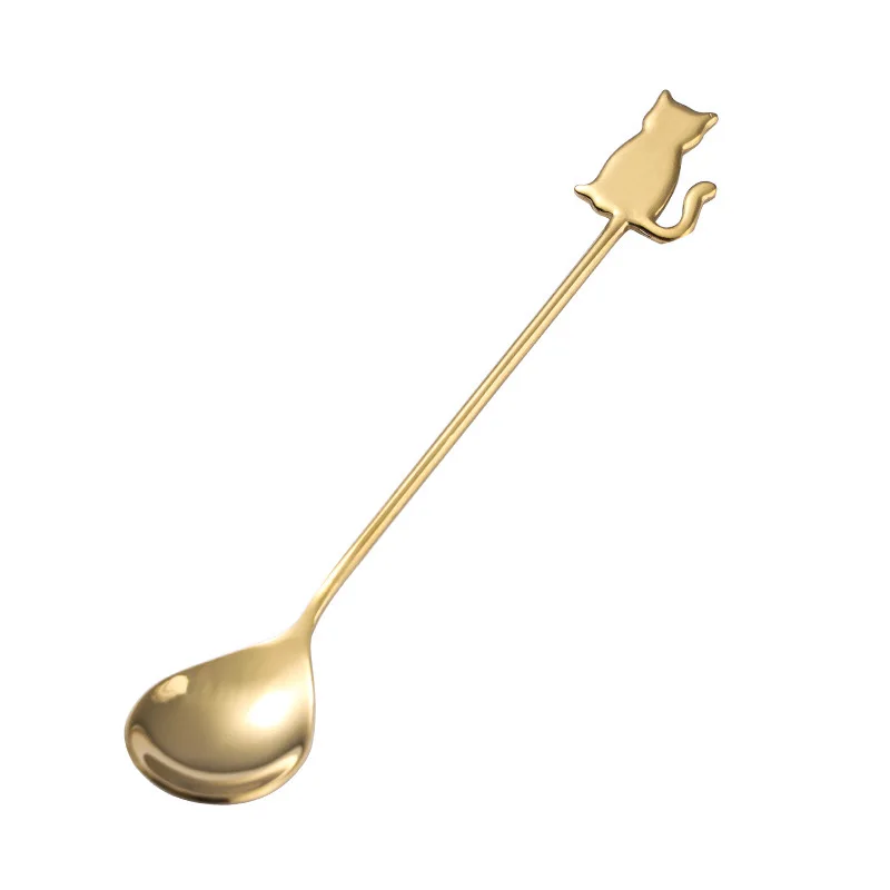 Gold cat spoon A