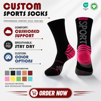 Chaussettes de sport personnalisées en gros avec logo OEKO-TEX GOTS, chaussettes de compression épaisses rembourrées, chaussettes de basket-ball, équipement de course à pied et d'athlétisme