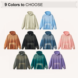 Sweat à capuche en coton surdimensionné lourd de haute qualité 380G sweat à capuche en détresse personnalisé sweats à capuche lavés à l'acide - Product Image 2