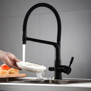 <span class=keywords><strong>Robinet</strong></span> de cuisine extractible trois en un Tube en caoutchouc de silicone <span class=keywords><strong>Robinet</strong></span> de cuisine multifonctionnel à eau pure eau froide et chaude - Product Image 4
