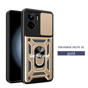 Funda de teléfono con armadura de lente deslizante de protección completa Lichicase para <span class=keywords><strong>Honor</strong></span> 90 90 Lite, funda dura con soporte magnético - Product Image 5