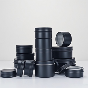 Latas de Metal Negras Mate para Cosméticos, 30ml, 60ml, 100ml, 150ml, Envase Metálico para Pomada, Cera para el Cabello - Product Image 2