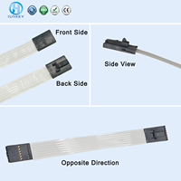Cables Planos Personalizados TE 487545, Paso de 1.27mm, 2-30P, Cable de Datos Jumper FFC FPC con Extremo Redondo y Terminal
