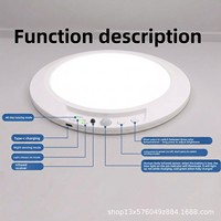 Lámpara de Techo con Sensor de Movimiento, Recargable por USB Tipo-C, Magnética, Inalámbrica, con Control Remoto, Luz Nocturna LED para Cocina y Vestíbulo