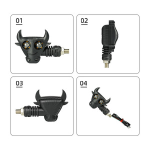 Liuhjg xe máy lần lượt tín hiệu Bull Head 12V không thấm nước LED tín hiệu đèn ba màu sắc phong cách mới OEM LED chỉ số - Product Image 5