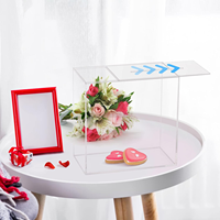 Porte-cartes de mariage vierge en acrylique transparent pour réception de mariage, remise des diplômes, douche nuptiale, emballé dans un carton
