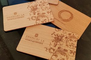 Carte de clé intelligente de contrôle d'accès d'hôtel en bois RFID NFC personnalisée avec carte d'adhésion et de visite à puce T5577 - Product Image 4