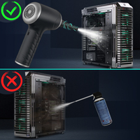 Souffleur d'air électrique haute puissance 90W pour clavier et écran d'ordinateur, sans fil, rechargeable, avec brosse de nettoyage