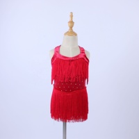 Rouge Noir Spandex Danse Justaucorps Adulte Enfant Latin Gland Danse Robe Belle Strass Scène Performance Danse Porter