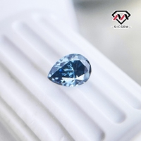 Saphir Teardrop Moissanite Gemstone Lâche Bleu Foncé Coupe Poire avec Fancy Teardrop Design