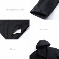 Veste tactique imperméable personnalisée pour homme, veste tactique en softshell camouflage, veste à capuche, veste d'hiver