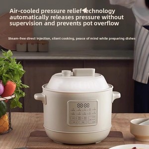 Cuisinière à <span class=keywords><strong>riz</strong></span> électrique de style <span class=keywords><strong>japonais</strong></span> Soseki pour 3-4 personnes, <span class=keywords><strong>autocuiseur</strong></span> électrique pour 1-2 personnes, acier inoxydable 316, revêtement céramique, 3L - Product Image 1