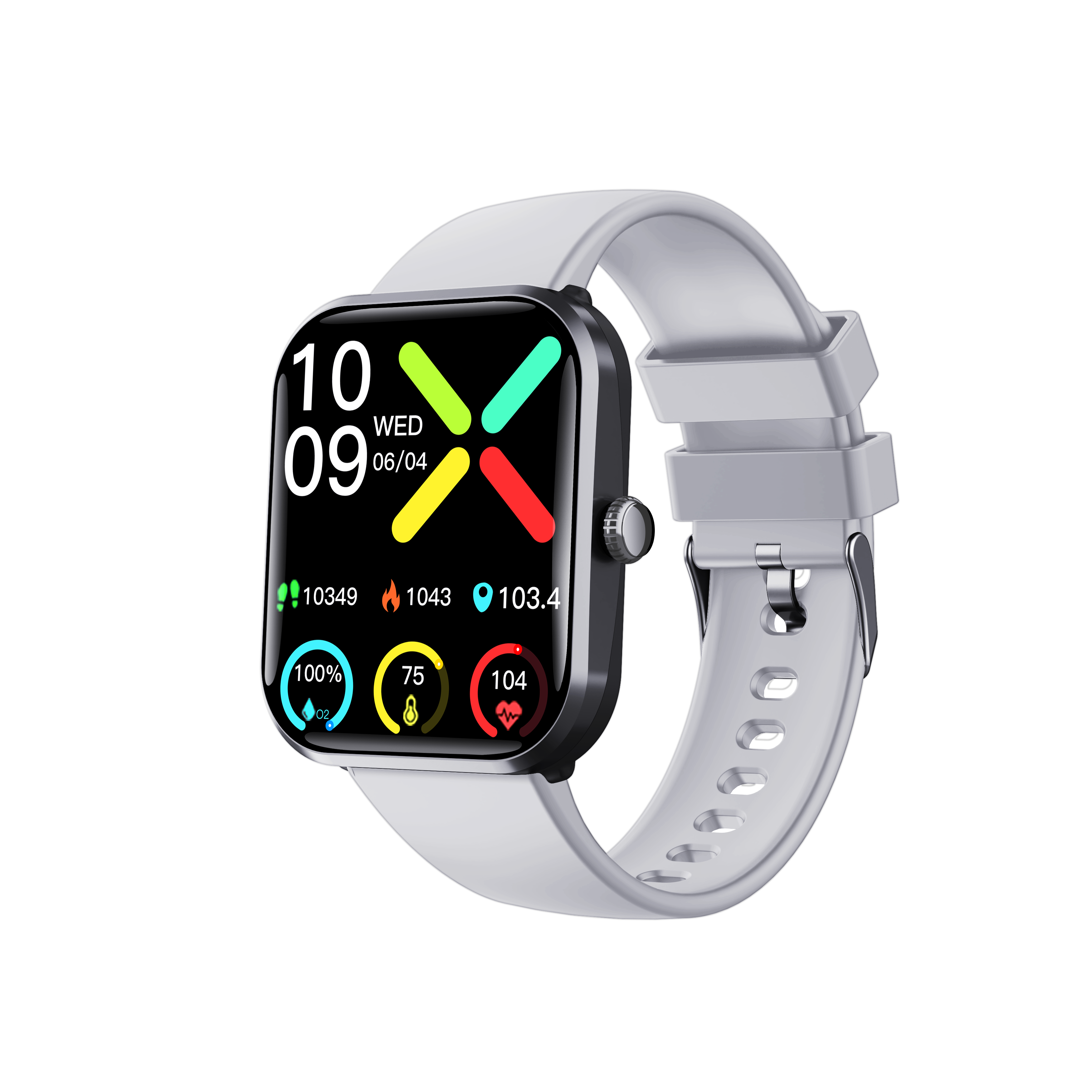 Bracelet en silicone noir-argent