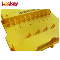 Station de verrouillage de sécurité à combinaison large à 20 serrures, station de cadenas LOTO en PVC avec couvercle, étanche et durable