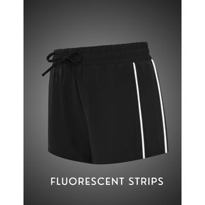 Pantalones cortos para correr para mujer, de secado rápido, elásticos, de cintura alta, con bolsillos con cremallera, color gris claro - Product Image 3