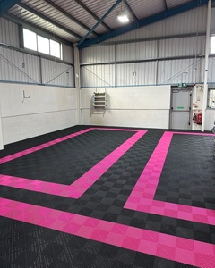 Piastrelle Rigide Modulari a Incastro Colorate per Pavimenti Garage Tappetini Industriali in Plastica per Officina e Autolavaggio - Product Image 6