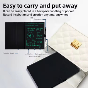 Văn phòng kinh doanh cao cấp Da trường hợp Memo Pad xách tay kỹ thuật số điện tử <span class=keywords><strong>LCD</strong></span> bằng văn bản máy tính bảng 11.5 inch cho người lớn - Product Image 3