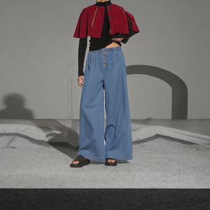 Jeans amples taille haute personnalisables pour femme, style décontracté, vintage, respirant, en denim, pour l'été - Product Image 3
