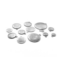 Avec prix d'usine Discount Diy bijoux en acier inoxydable 925 pendentif plateau blanc pendentif or pendentif cabochon plateau