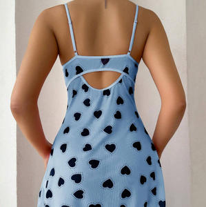 Elegante Roze Zomerse Kanten Pyjama Sexy Slim-Fit Bodysuits Met Hartafdruk En Strik Decoratie Damestring Lingerie - Product Image 2