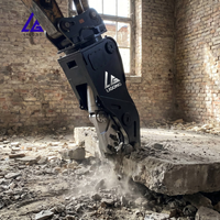 Concasseur de béton non rotatif pour excavatrice 5-30T, certifié CE, démolition routière, mâchoires en acier à haute teneur en manganèse, pointes remplaçables, garantie 18 mois