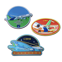 CADEAU HEUREUX Logo personnalisé fer sur lettre transfert de chaleur vêtements 2d 3d patchs Logo en relief Silicone Pvc caoutchouc Patch pour sacs