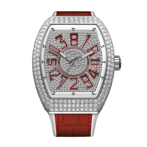 Reloj de acero inoxidable de 44mm con movimiento ciudadano Unisex de lujo, reloj de diamante completo, esfera árabe grande, manecillas luminosas, reloj Masculino - Product Image 4