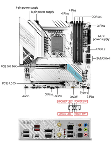 Jginyue z790m tuyết Giấc Mơ DDR4 Máy tính để bàn chơi game <span class=keywords><strong>PC</strong></span> bo mạch chủ Hỗ trợ Intel 12th/13th thế hệ lga1700 nền tảng Bộ vi xử lý - Product Image 5