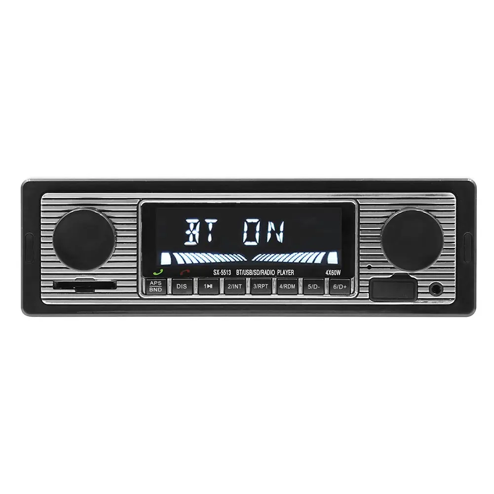 Adeeing oto araba radyo anteni Vintage kablosuz MP3 multimedya Player12V klasik Stereo ses çalar telefon şarj cihazı