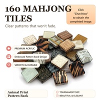 Vente en gros : Ensemble de Mahjong de l'Université Baylor, 160 tuiles de Mahjong américaines gravées, pour les cours de Mahjong