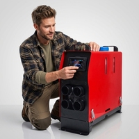 Chauffage de stationnement électrique FOYIN C40-5KW pour tricycle, 4 prises, 12V/24V, écran LCD, télécommande, portable, pour rénovation/amélioration