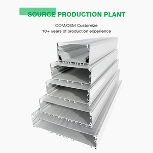 Hochwertiges Modernes Quadratisches Aluminium-Strangpressprofil LED-Streifenkanal Transparenter Prismatischer Lampenschirm - Product Image 5