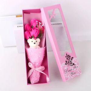 Ricco gioiello di san valentino creativo fatto a mano moderno alla moda sapone fiori Bouquet regalo scatola per fidanzata/moglie maschio - Product Image 4