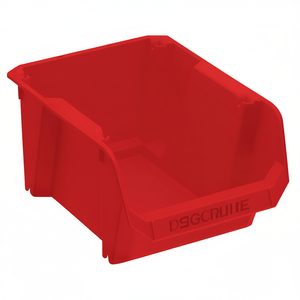 Bandeja de Almacenamiento Modular, Contenedor de Plástico Rojo para Organización de Almacenes Logísticos - Product Image 2